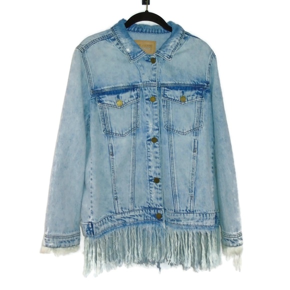 blank nyc fringe denim jacket
